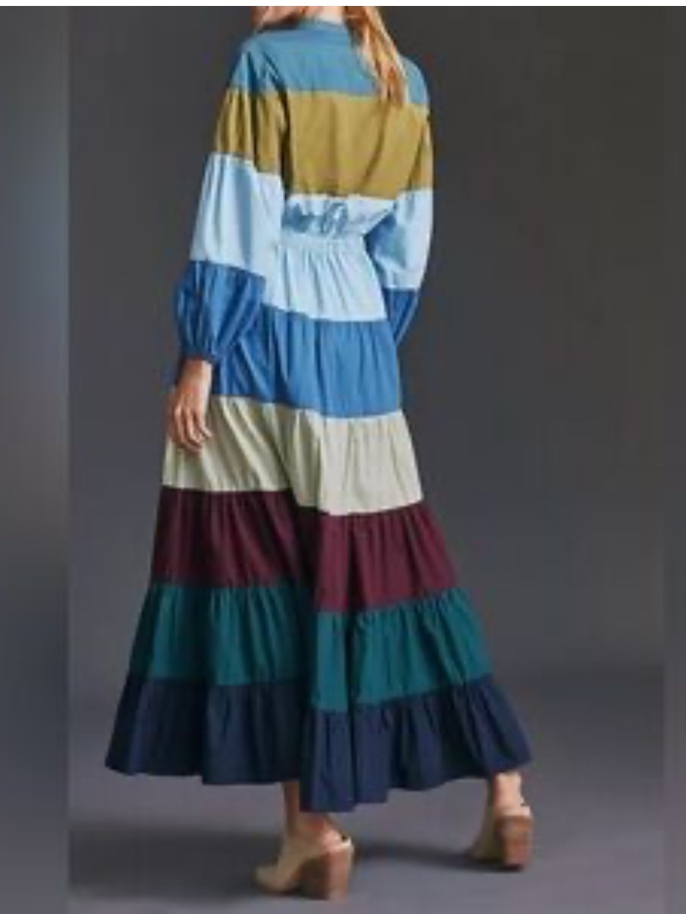 Anthropologie - Forever That Girl Tiered Colorblock Maxi Dress - size Medium - Picture 2 of 5